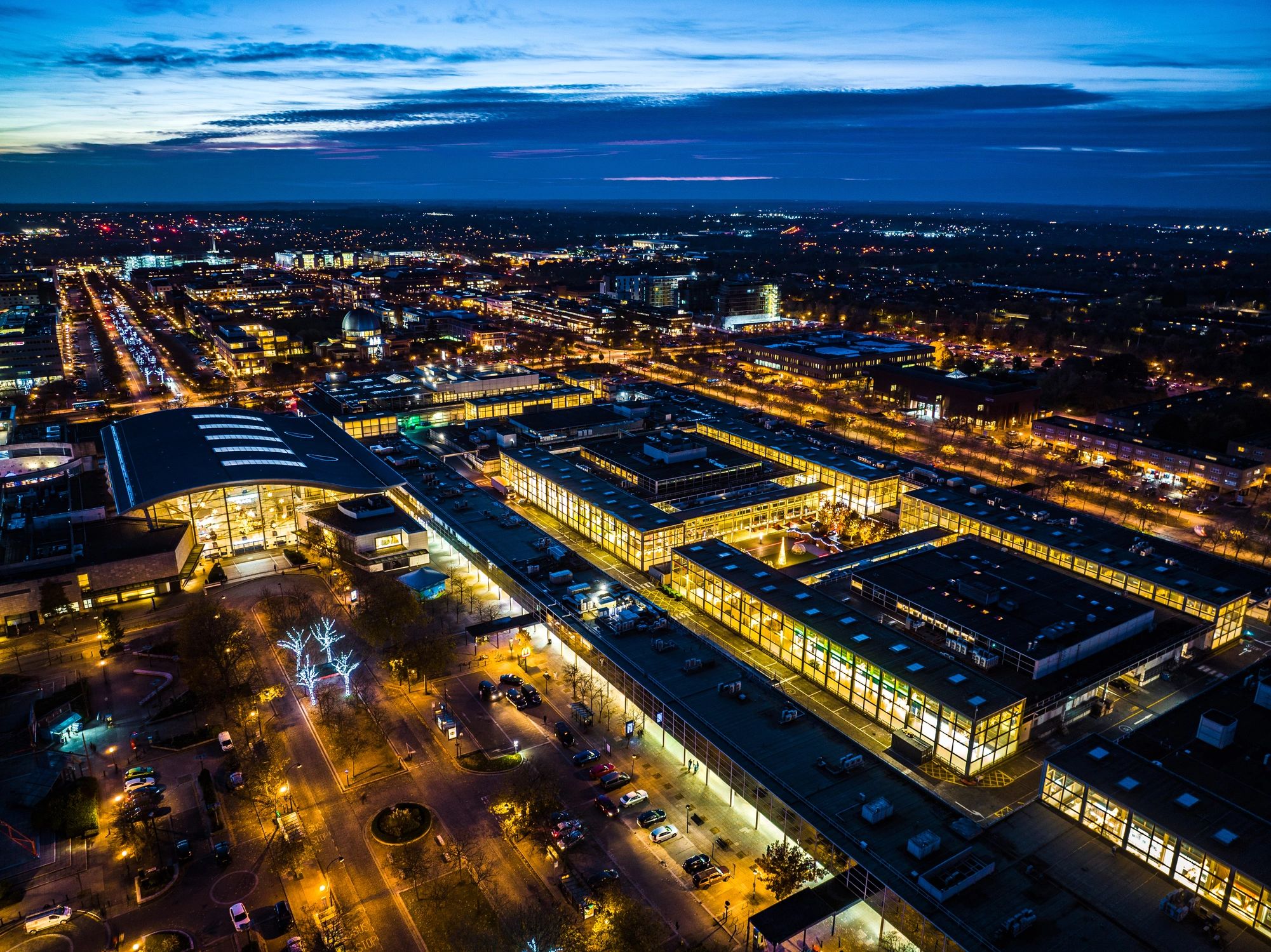 Nighttime city lights representing data-driven analysis